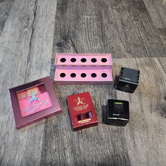 Jeffree Star Bundle // Lipstick eyeshadow display & lip scrub / Jeffree Star Lot - Picture 1 of 9